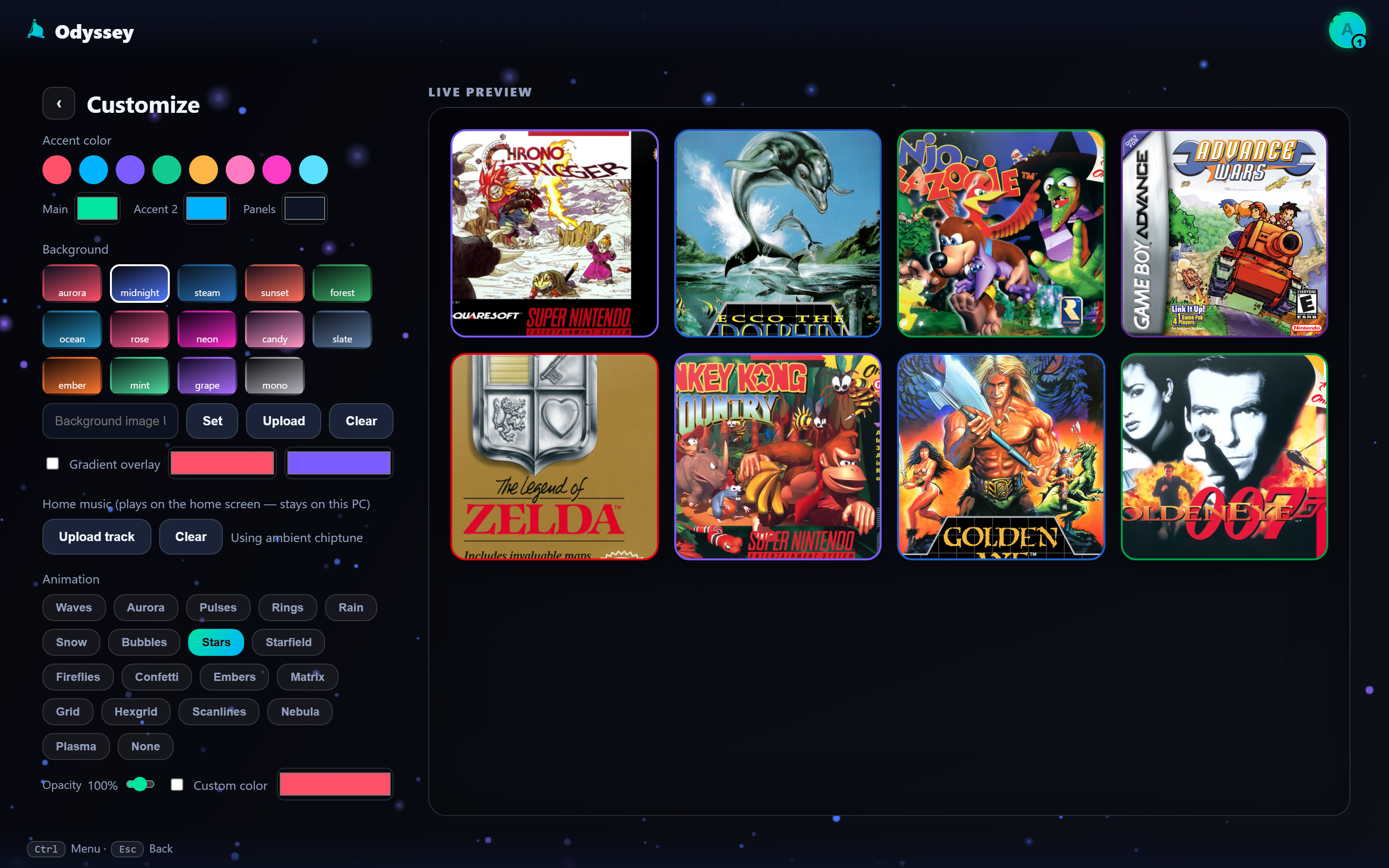 The customization studio
